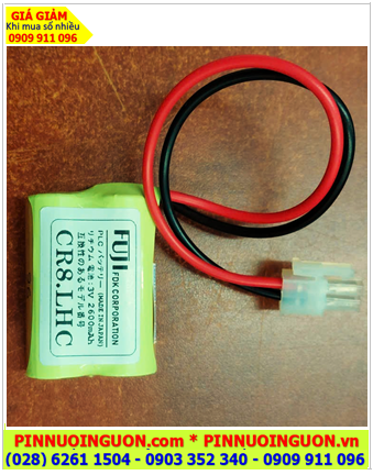 FUJI 2CR8.LHC (Bộ 02 viên), Pin nuôi nguồn PLC FUJI CR8.LHC lithium 6v 2600mAh /Xuất xứ NHẬT